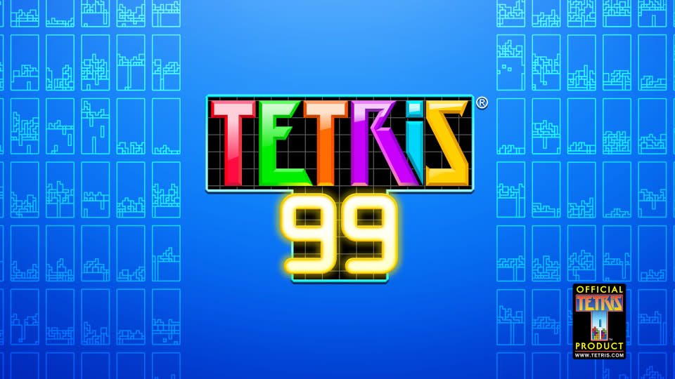 The logo for Tetris 99, one of the best battle royale games