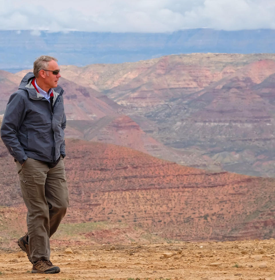 Secretary of the Interior Ryan Zinke during a tour of Grand Staircase-Escalante National Monument in May 2017. (Photo: Doi/Planet Pix via ZUMA Wire)