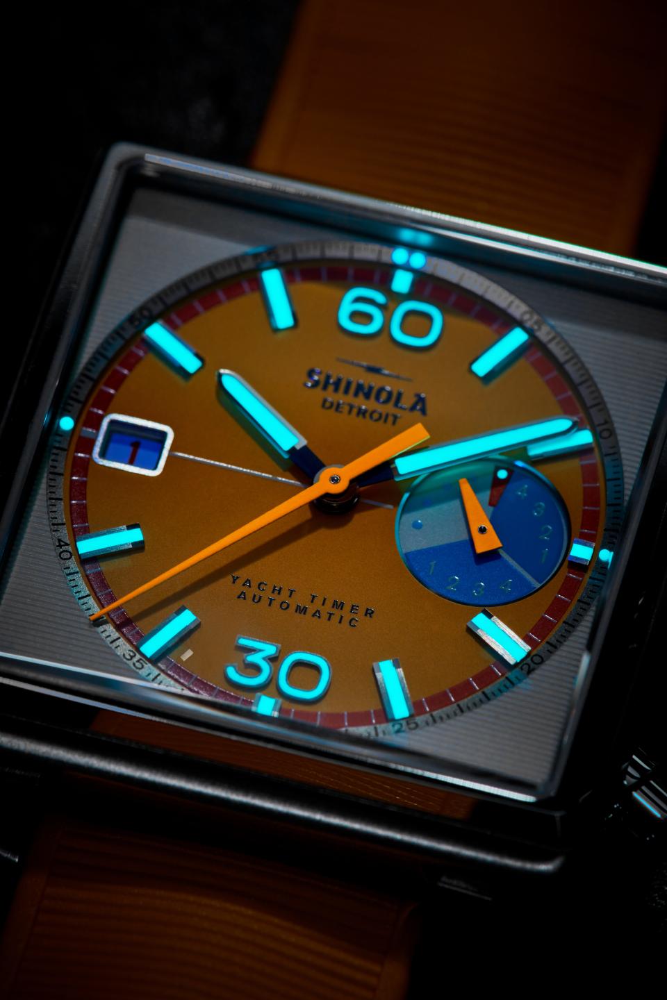 Shinola created Mackinac Yacht Watch Automatic that can get wet and provide a lit watch face for night racing. It went on sale the day of the 2022 Bayview Mackinac Race from Port Huron to Mackinac Island on July 16.