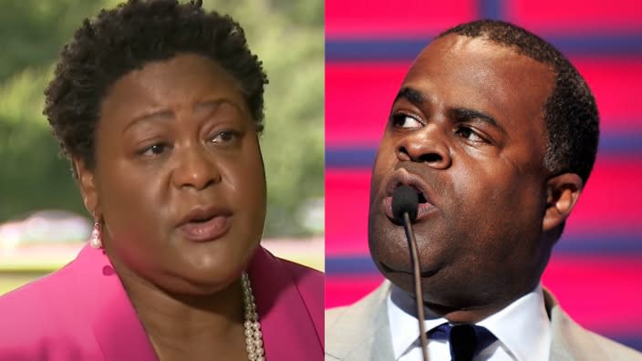 Atlanta mayoral candidates Felicia A. Moore and former Mayor Kasim Reed