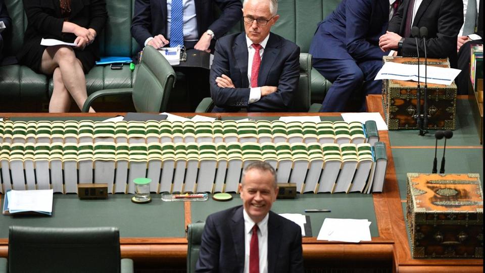 Labor leader Bill Shorten said Malcolm Turnbull is only pretending to run the country. Source: AAP