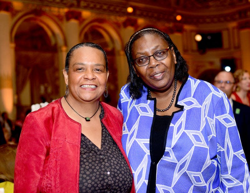 NEW YORK, NY - MAY 15: Tanya Gayle and Dorceta E. Taylor attend the 2018 Audubon Women In Conservation Luncheon at The Plaza Hotel on May 15, 2018 in New York City.