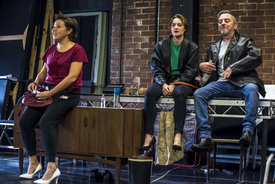 Claire Storey, Paula Lane and Richard J Fletcher in Road (Picture: Chris Payne)