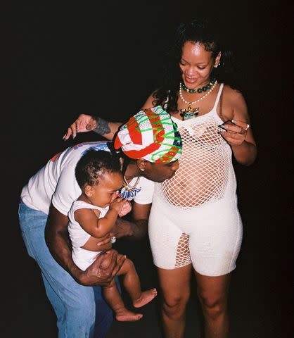 <p>Asap Rocky Instagram</p> Rocky celebrated Father's Day with his growing family