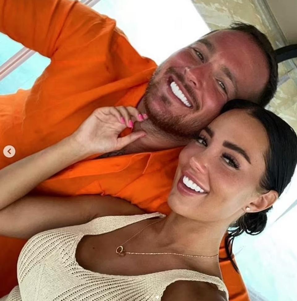 Jake McLean pictured with girlfriend Yazmin Oukhellou, who was severly injured in the crash (Instagram/YazminOukhellou)