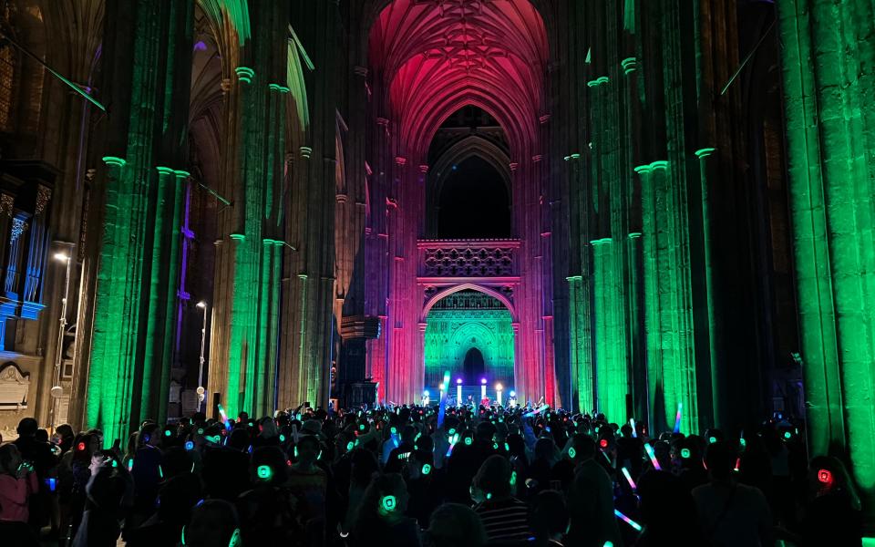 Clubbers went to sell-out events in the nave of Canterbury Cathedral earlier this month