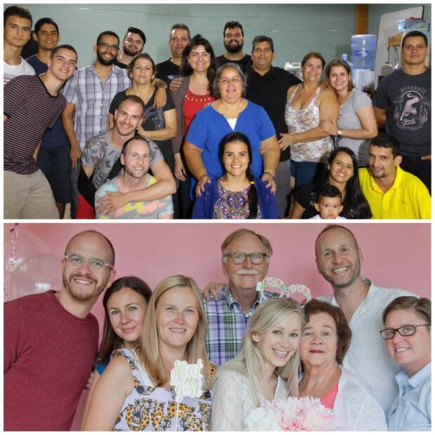 Both Lucas de Faria's family in Goiania, Brazil, (top), and Jonathan Hobin's in Ottawa, (bottom), are excited to welcome a new member.