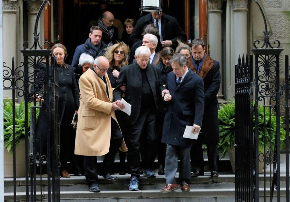 Mourners attend Lee Radziwill's funeral service on Monday in New York City