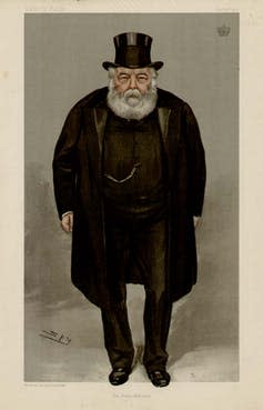 <span class="caption">‘Uncle Bob’: Robert Cecil, Three times British prime minister.</span> <span class="attribution"><span class="source">Leslie Ward in Vanity Fair, December 1900.</span></span>