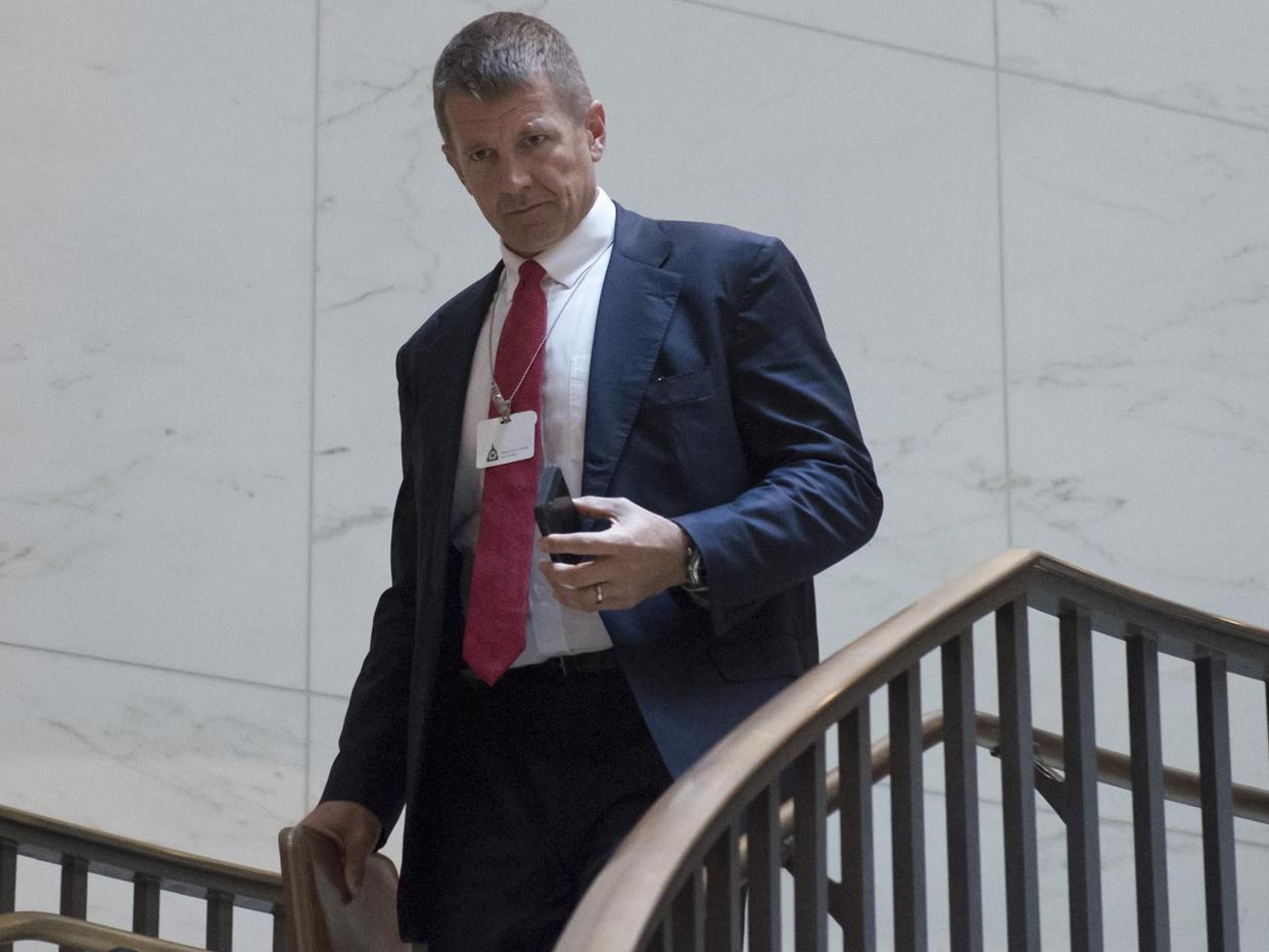 Erik Prince’s firm Blackwater received hundreds of millions of dollars in government contracts during the Iraq and Afghan wars (AFP/Getty)