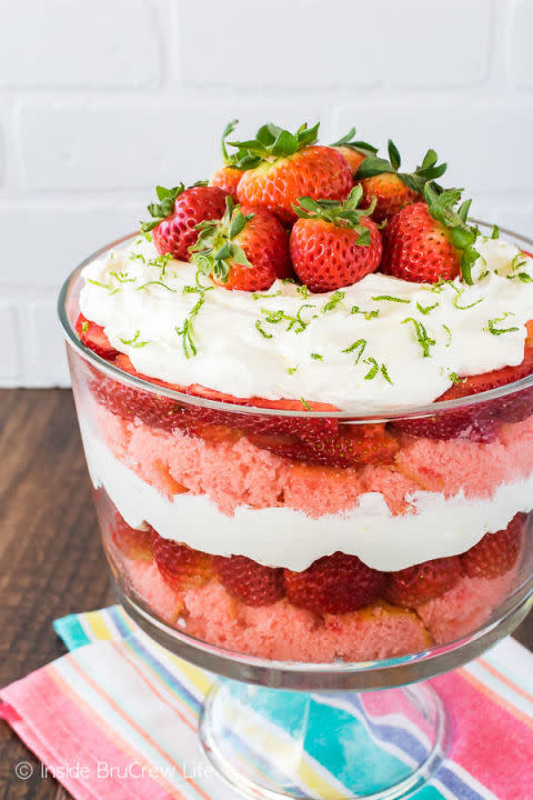 Strawberry Key Lime Cheesecake Trifle