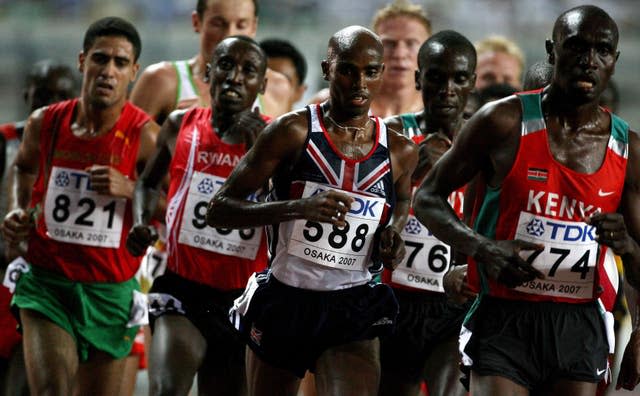 Mo Farah in action at the 2007 World Championships in Osaka