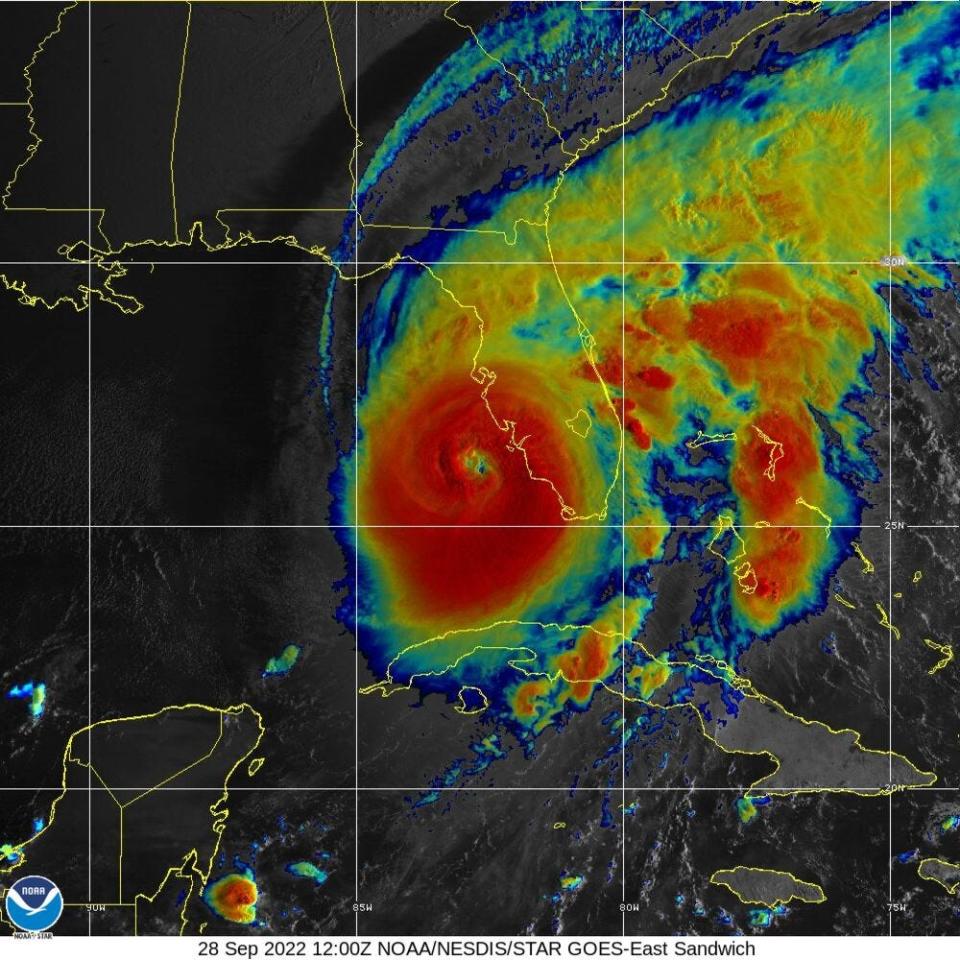 Hurricane Ian 9 a.m. Sept. 28, 2022.