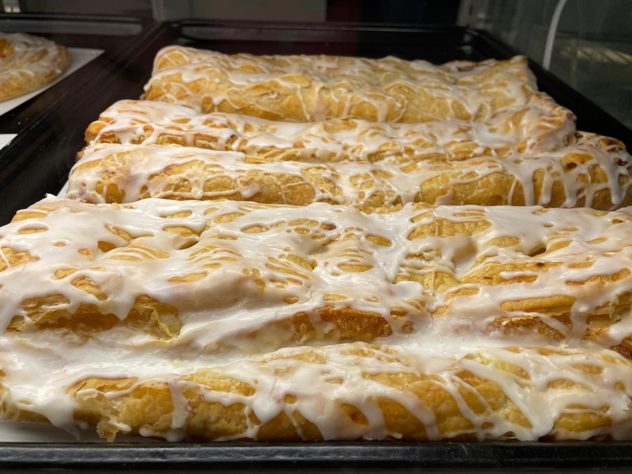 Baker Meister's strudel is made the traditional German way, with puff pastry.
