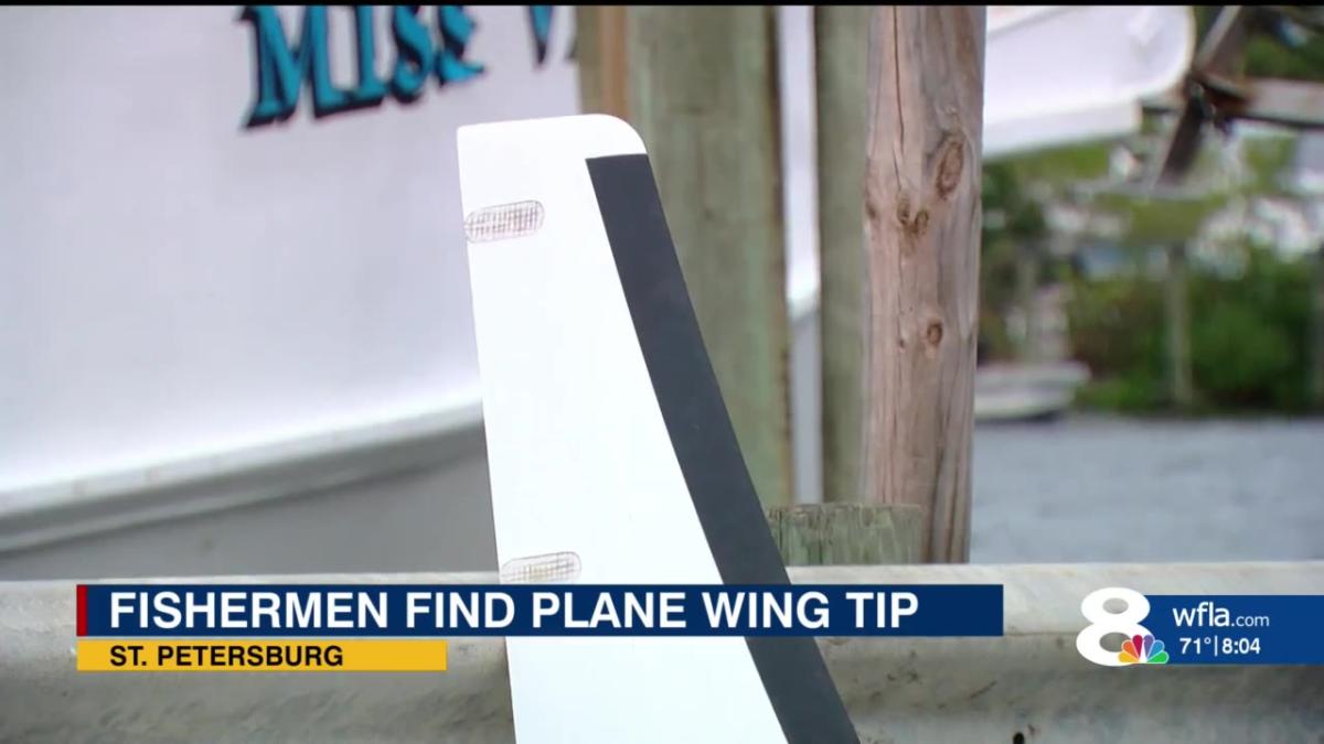 Florida fisherman reels in wing tip from plane that made emergency landing