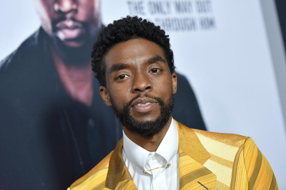 Chadwick Boseman attends �21 Bridges� World Premiere at the AMC Lincoln Square theatre in New York, NY, November 19, 2019. (Photo by Anthony Behar/Sipa USA)