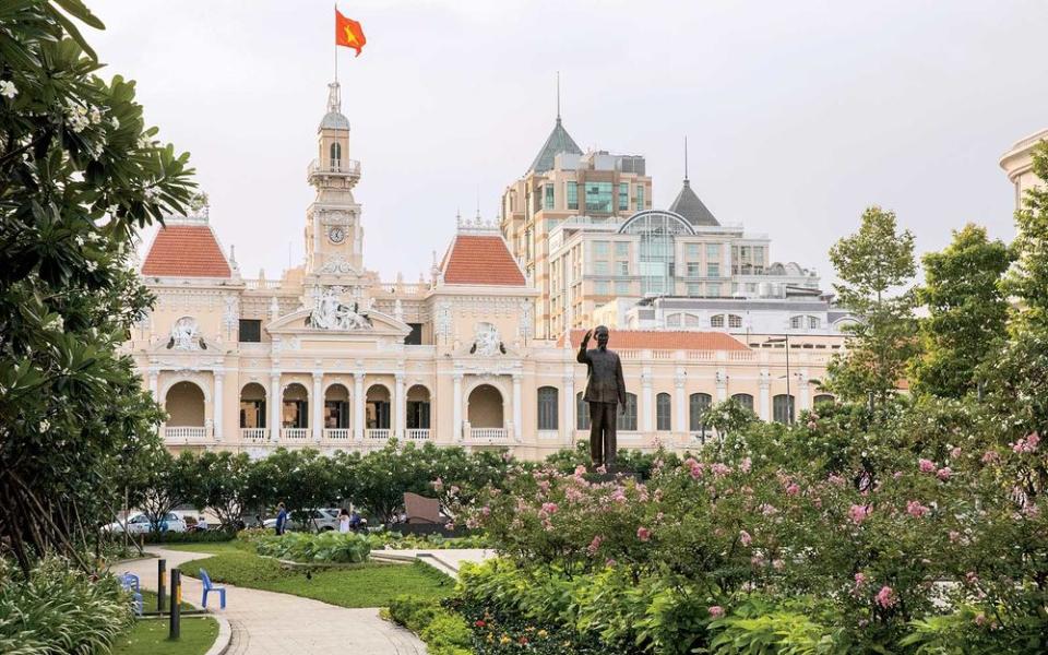 “The mix of war remnants and temples in Ho Chi Minh City, where I shot this picture of the People’s Committee Building and the ‘Uncle Ho’ statue, makes it feel very multifaceted,” Wolkoff says.