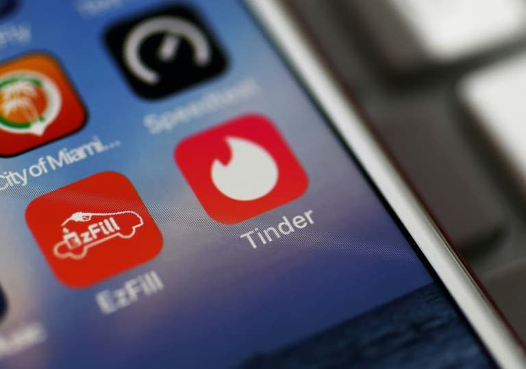 Le logo de l'application Tinder - Image d'illustration - JOE RAEDLE © 2019 AFP