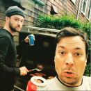 <p>“Happy Birthday, @jimmyfallon!” the singer wrote to the other half of his bromance. “Remember that time when we were just two bros hanging out, drinking beer, grilling hamburgers and hot dogs and talking about life and who had the better hairline and who was always the first to crack up in our sketches… OOOH, and who would probably cry the most at the animated movies our kids watched and who was the nicer one of us two and crazy stuff like why do you park on a driveway and drive on a parkway?! Yeah… I remember that too!” The Tonight Show host turned 43 on Tuesday. (Photo: <a rel="nofollow noopener" href="https://www.instagram.com/p/BZPLCnYBH07/?taken-by=justintimberlake" target="_blank" data-ylk="slk:Justin Timberlake via Instagram;elm:context_link;itc:0;sec:content-canvas" class="link ">Justin Timberlake via Instagram</a>) </p>