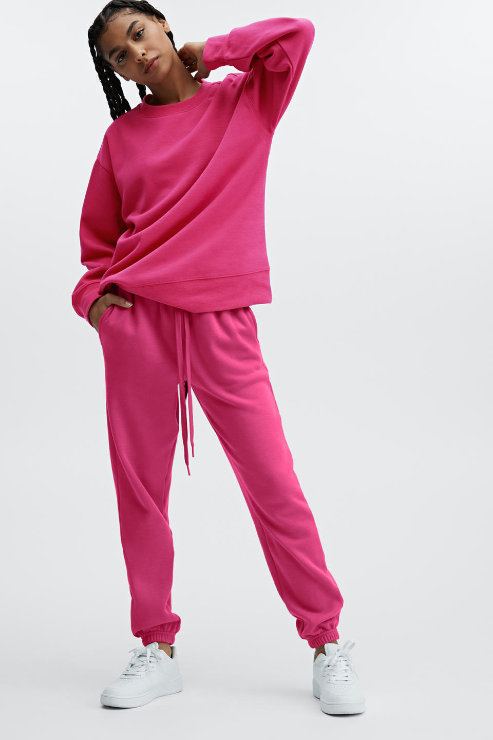 <p>The activewear retailer is continuing its partnership with <a href="https://www.letsfcancer.com/" rel="nofollow noopener" target="_blank" data-ylk="slk:F Cancer;elm:context_link;itc:0;sec:content-canvas" class="link ">F Cancer</a>, a non-profit dedicated to putting an end to late-stage cancer diagnosis. This October, it will donate $25,000 from the proceeds of <i>The Powerful Pink Collection</i> to the organization to support its various early detection, support, and prevention programs.</p> <p><strong>Buy It! </strong>Eco Go-To Crewneck Sweatshirt, $74.95; <a href="https://www.fabletics.com/products/ECO-GO-TO-CREWNECK-SWEATSHIRT-LS2149776-6238" rel="nofollow noopener" target="_blank" data-ylk="slk:fabletics.com;elm:context_link;itc:0;sec:content-canvas" class="link ">fabletics.com</a></p>