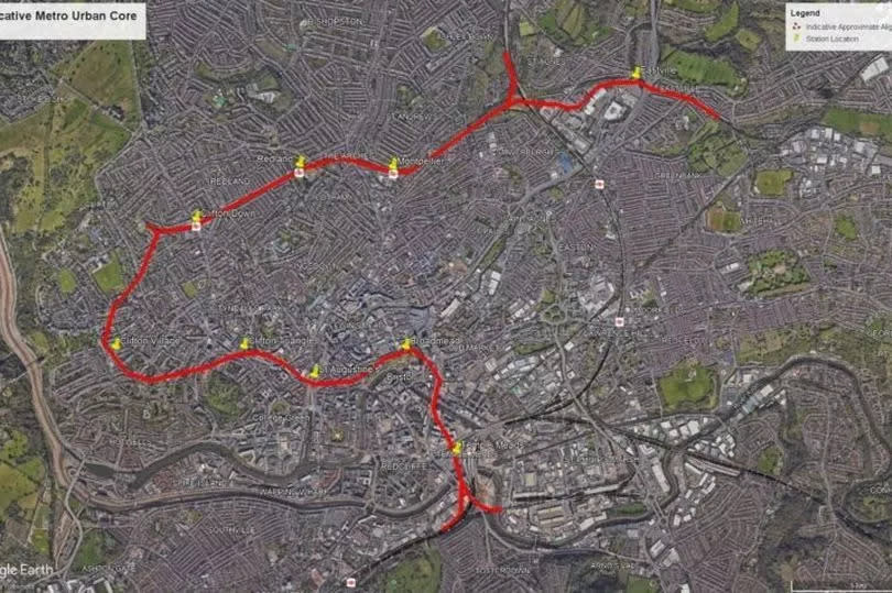 Metro Core Alignment Map -Credit:Enroute