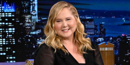 the tonight show starring jimmy fallon episode 1923 pictured comedian  actress amy schumer during an interview on tuesday, february 13, 2024 photo by todd owyoungnbc via getty images