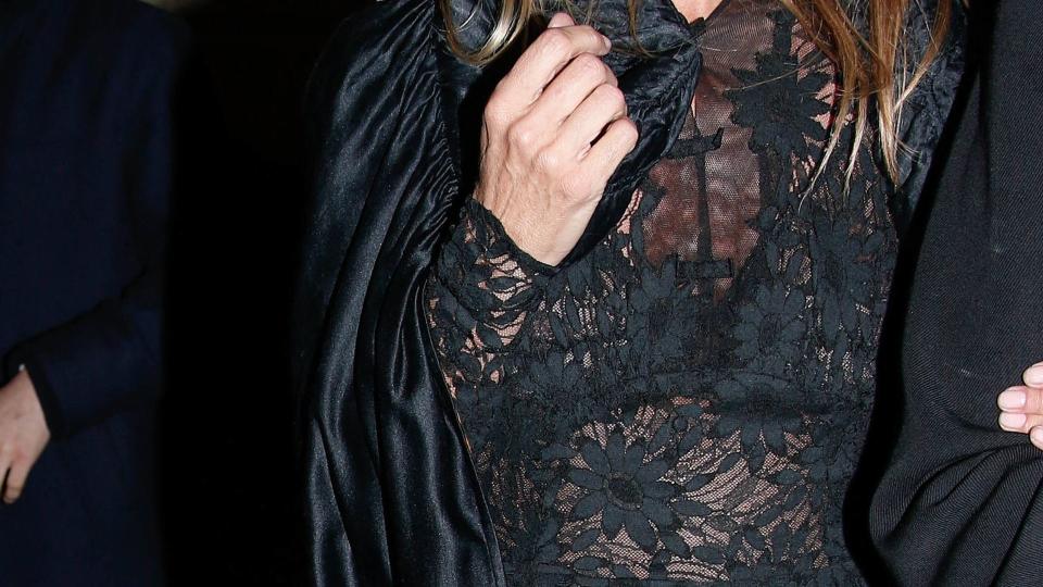 Kate Moss wows in sheer lace frock for her 50th birthday party at Ritz, Paris