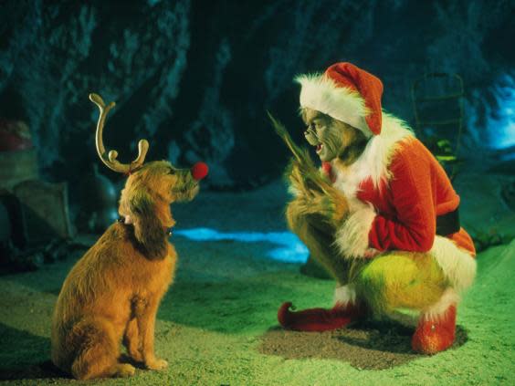 Jim Carey in How the Grinch Stole Christmas