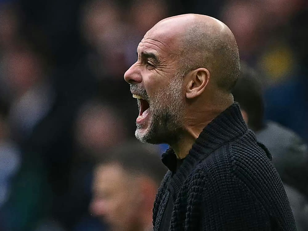 Pep Guardiola ist sauer (BEN STANSALL)