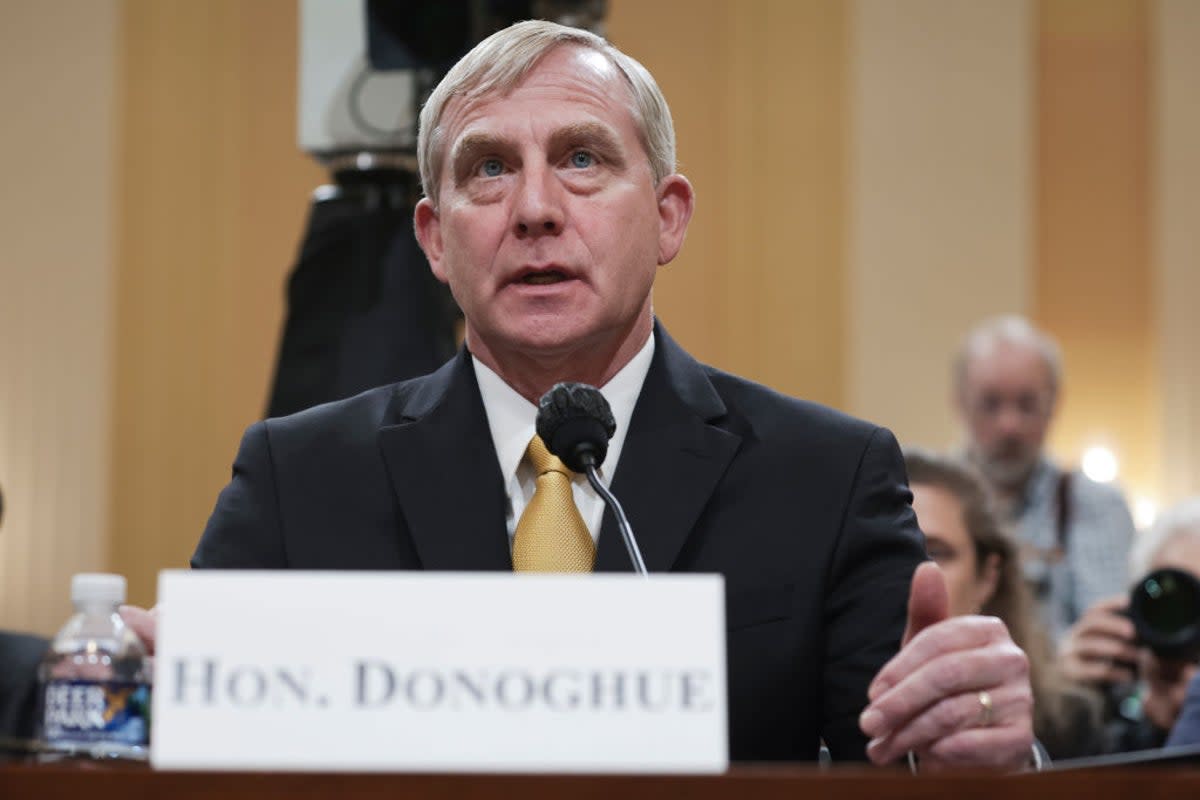 Former acting deputy attorney general Richard Donoghue testifies on Thursday (Getty Images)