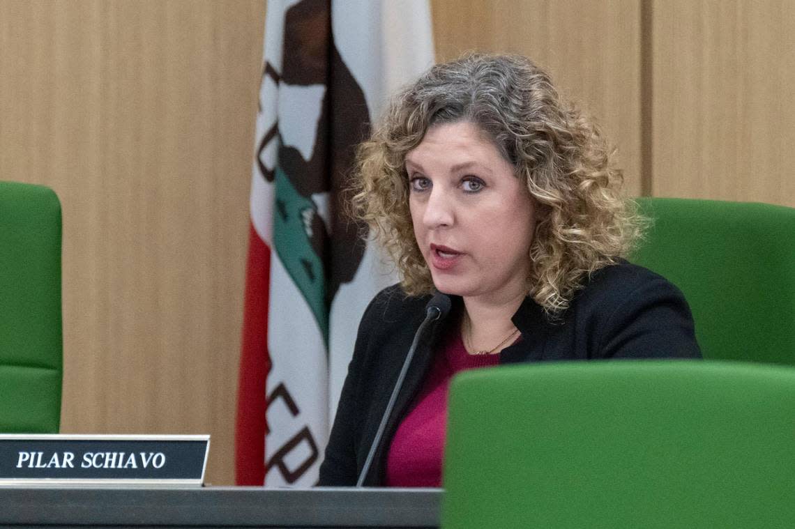 Assemblywoman Pilar Schiavo, D-Santa Clarita, speaks Tuesday during the first meeting of the Assembly Select Committee on Retail Theft at the Capitol Annex in Sacramento.