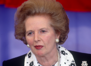 <p>Perhaps the most famous of the Queen’s PMs, Maggie Thatcher was Britain’s first female prime minister and the longest-serving PM for over 150 years. She led the Conservatives to victory in the 1979 general election before resigning from office in 1990.<i> (Rex)</i></p>