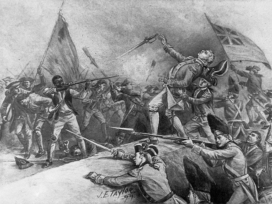 Peter Salem Shooting Major Pitcairn at Bunker Hill by J.E. Taylor