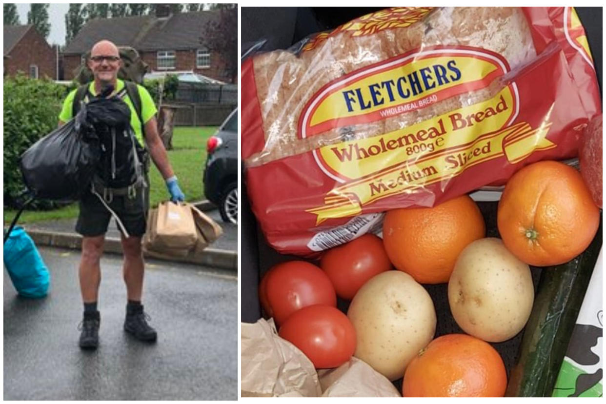 Zane Powles, left, has been supplementing free school meals with more food bought out of his and the school's pocket. (PA/Zane Powles/@BootstrapCook/Anonymous submission)