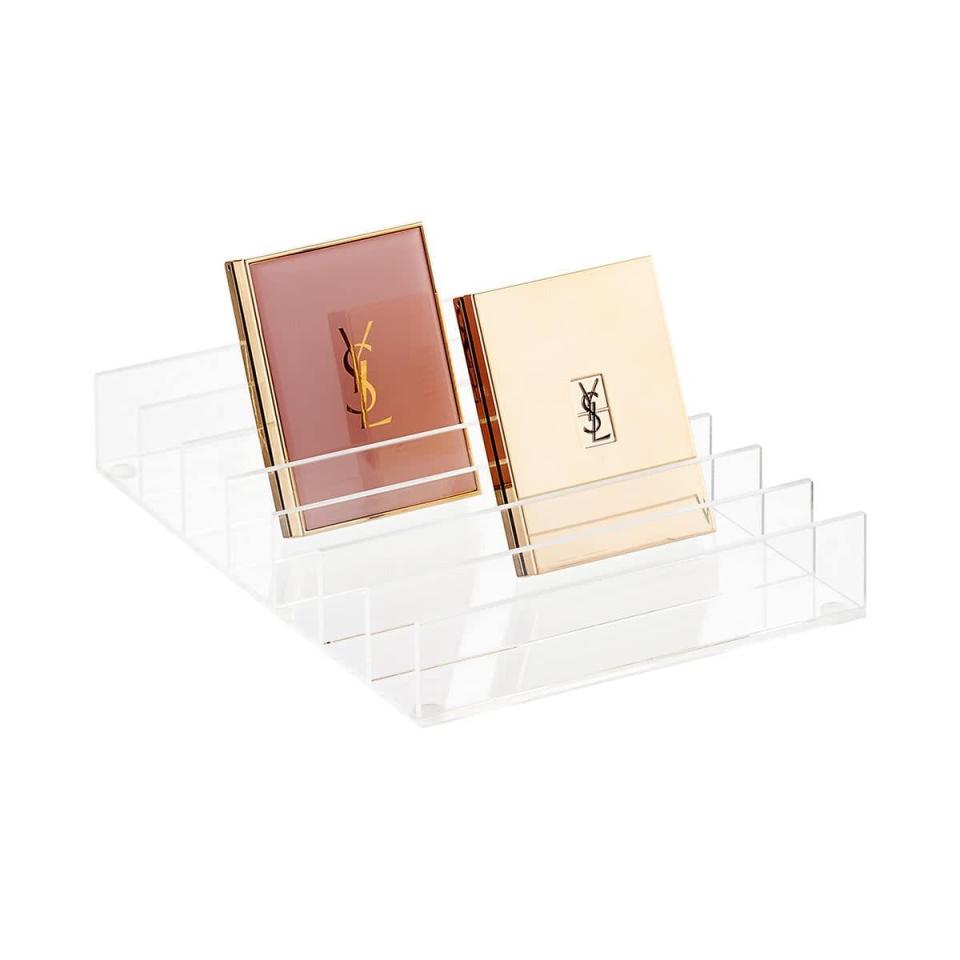 <p>If you're a palette maven, you need this <span>Luxe Acrylic 7-Section Divided Palette Insert</span> ($12). You'll be able to see all the palettes you have. You can even use this to sort pencil products, mascaras, blushes and bronzers, and more.</p>