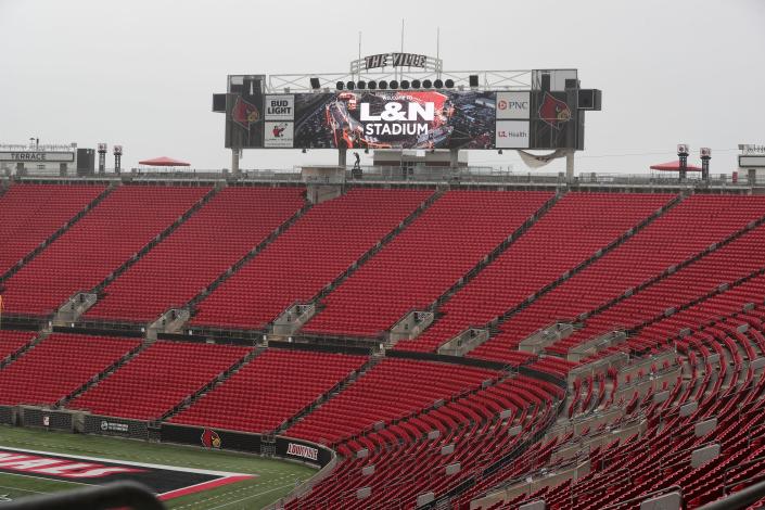 U of L announced a deal to give naming rights of the football stadium to the L&amp;N Federal Credit Union to become the newly-named L&amp;N Stadium in Louisville, Ky. on Jan. 30, 2023.  