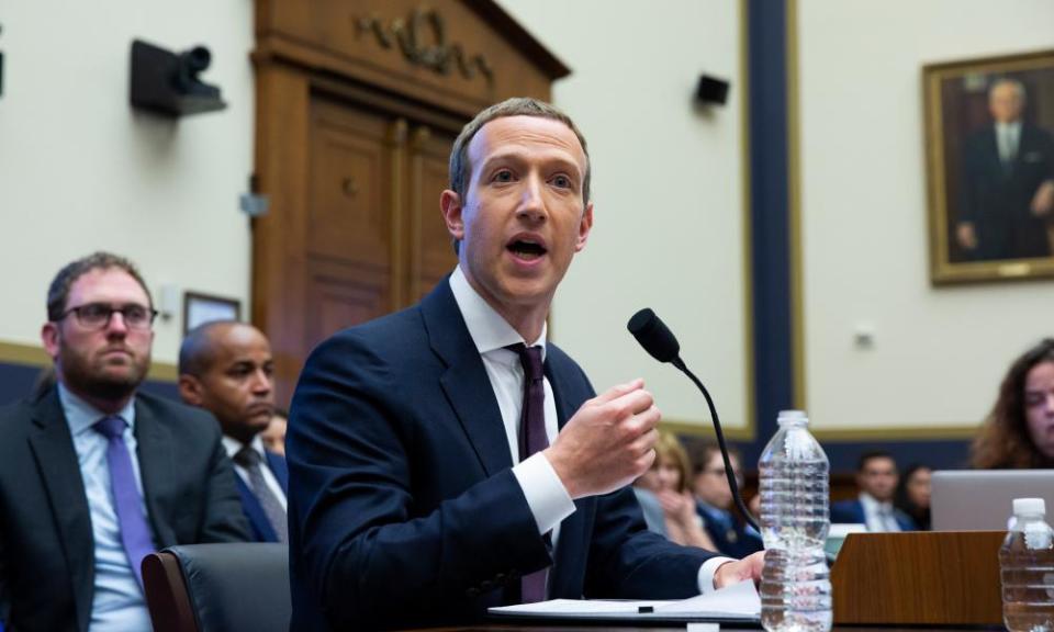 Facebook CEO, Mark Zuckerberg, responds to a question directed toward him by Democratic representative Alexandria Ocasio-Cortez on Capitol Hill in October 2019.