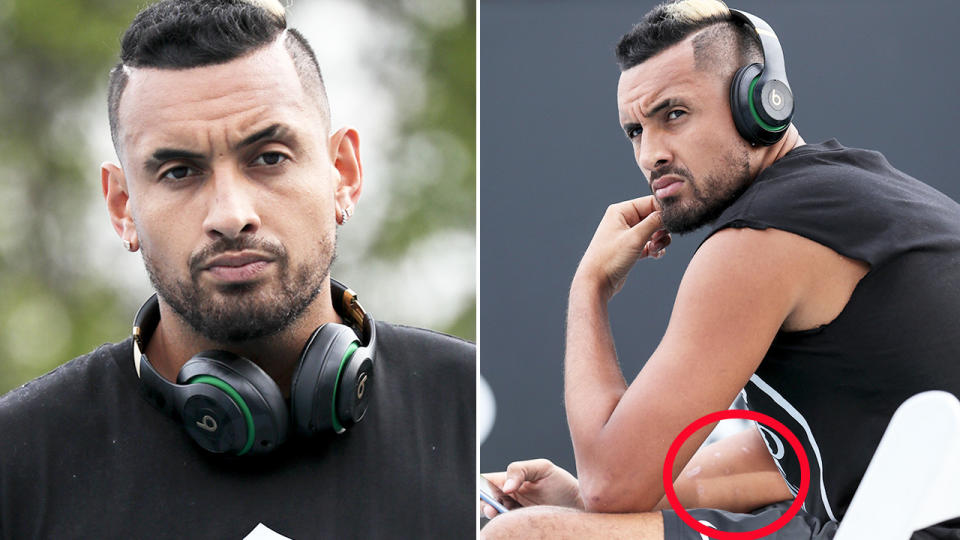 Nick Kyrgios, pictured here at the Australian Open in 2020.