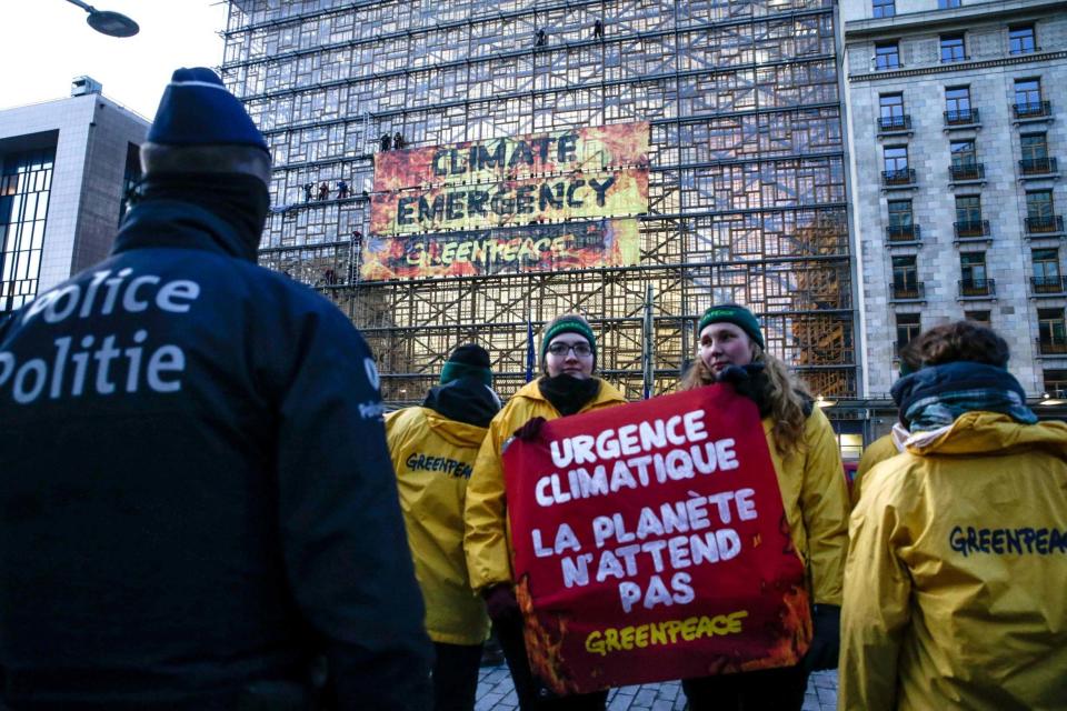 Police detained a number of activists on the ground, say reports (AFP via Getty Images)