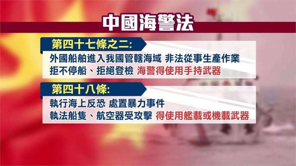 執法界線恐成引信 中「海警法」無限上綱衝擊台海