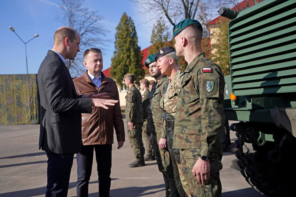 William and Polish deputy prime minister Mariusz Blaszczak 