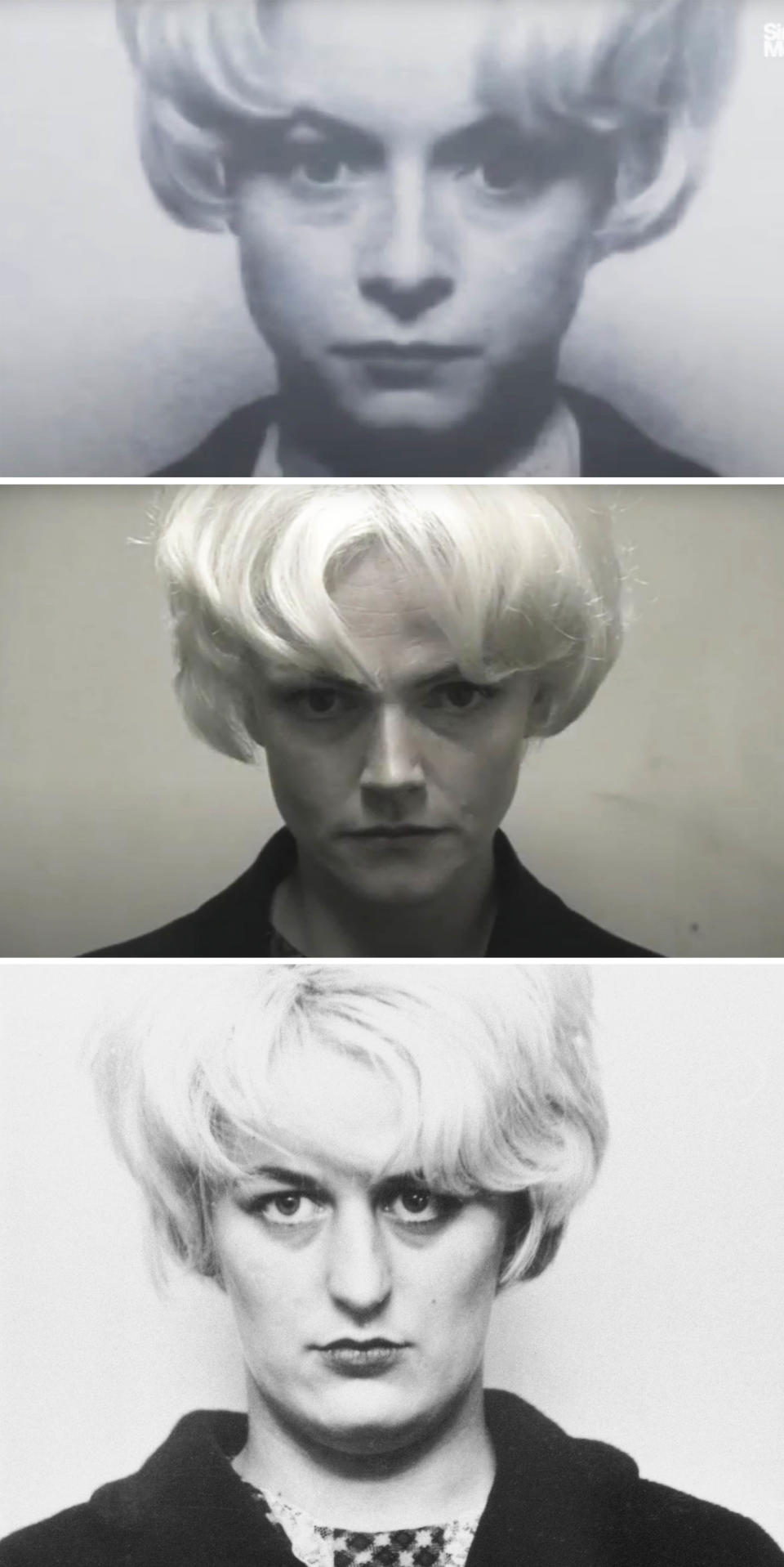 Side-by-sides of Samantha Morton, Maxine Peake, and Myra Hindley