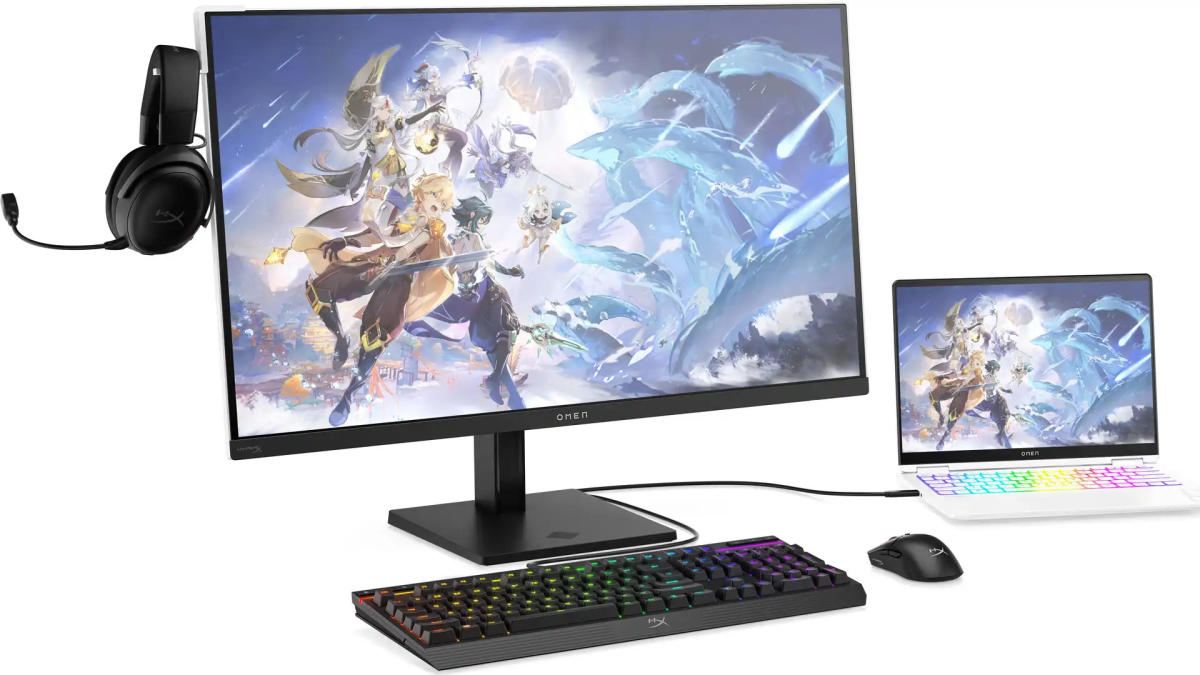 HP's new 4K 240Hz OLED gaming monitor lets you drag and drop files across  devices