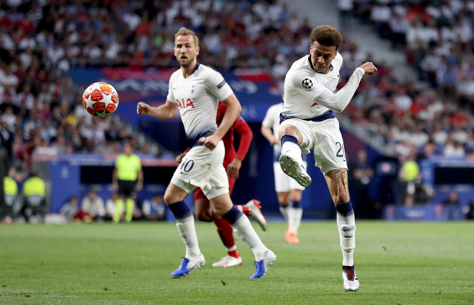 Tottenham Hotspur's Dele Alli in action during the UEFA Champions League Final at the Wanda Metropolitano, Madrid.