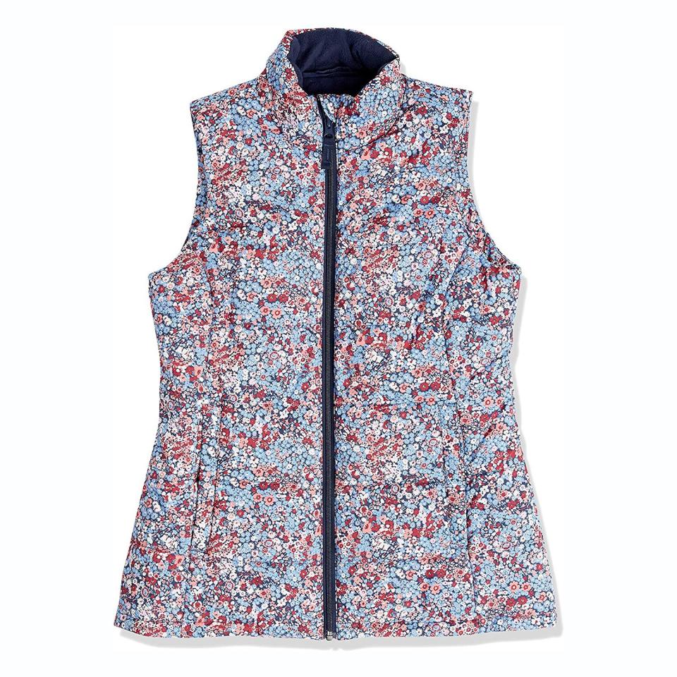 Amazon Essentials Women's Mid-Weight Puffer Vest in Floral