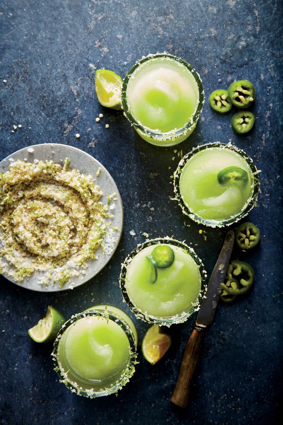 Honeydew-Jalapeño Margaritas