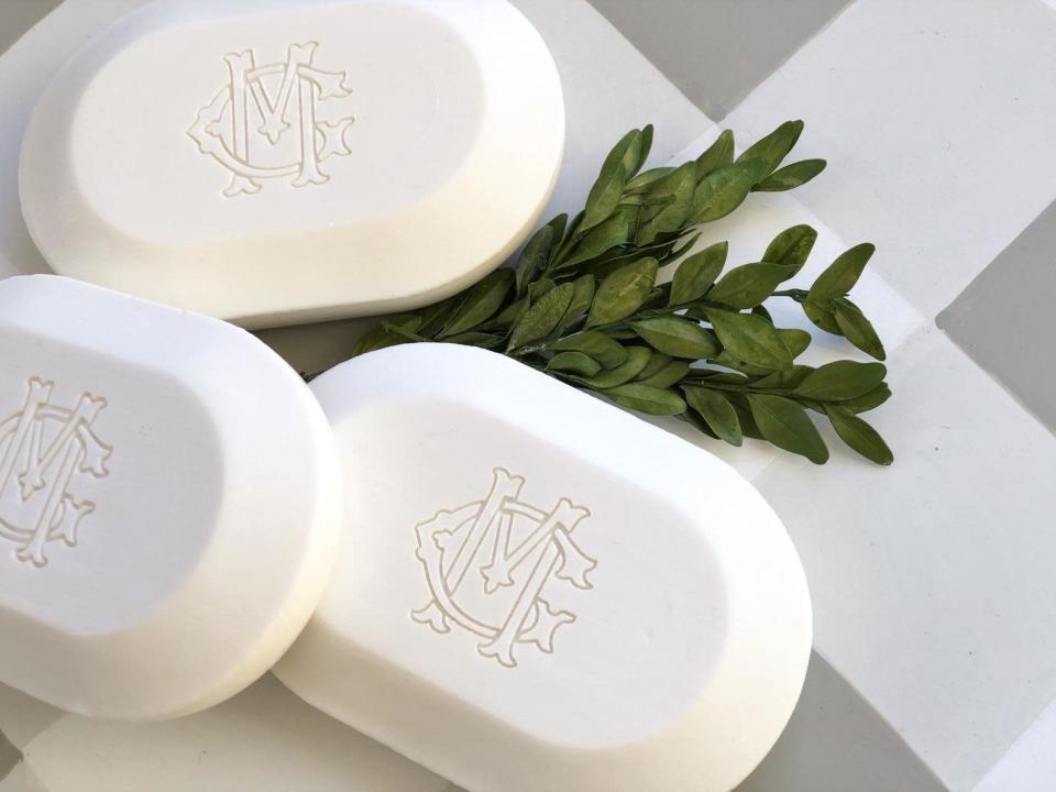 <h3><a href="https://www.etsy.com/listing/571144660/monogrammed-bar-soap-set-of-3-or-6" rel="nofollow noopener" target="_blank" data-ylk="slk:Monogrammed Bar Soap" class="link ">Monogrammed Bar Soap<br></a></h3><br>For the mom that's always been a gracious hostess, take her entertaining game up a notch with a set of monogrammed soap. <br><br><strong>SoHospitalityCo</strong> Monogrammed Bar Soap, $, available at <a href="https://go.skimresources.com/?id=30283X879131&url=https%3A%2F%2Fwww.etsy.com%2Flisting%2F571144660%2Fmonogrammed-bar-soap-set-of-3-or-6" rel="nofollow noopener" target="_blank" data-ylk="slk:Etsy" class="link ">Etsy</a>