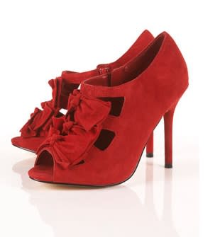 Gala bow peep toe pumps, $125, at Topshop