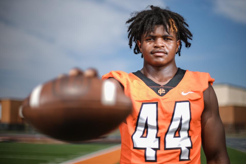 Taje McCoy started playing defensive end as a sophomore for Putnam City and has dominated since then. He's No. 13 on The Oklahoman's Super 30 list.