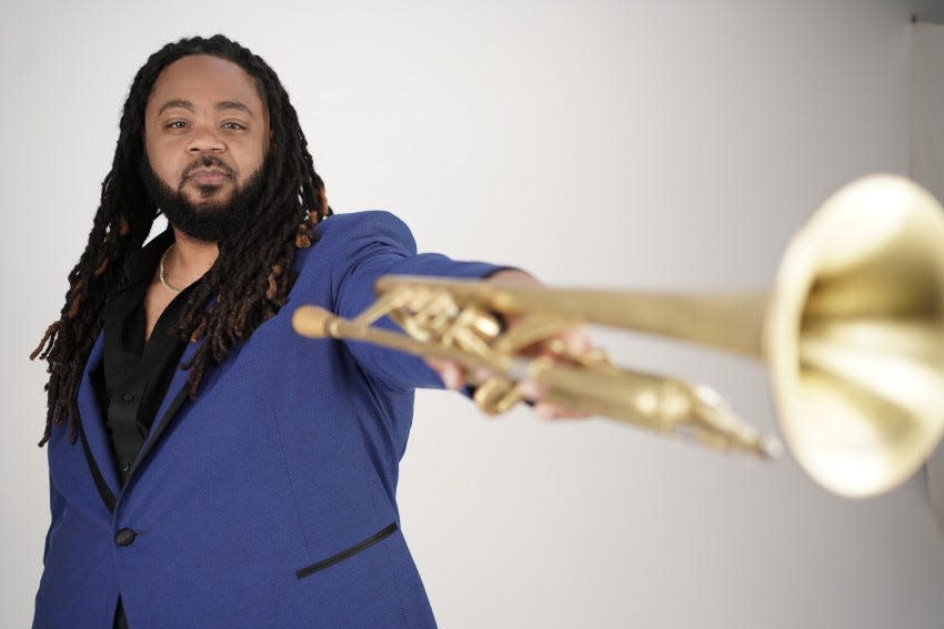 Trumpet player Marlon Mosby plays jazz March 12 for The Sunday Show in downtown Wilmington.